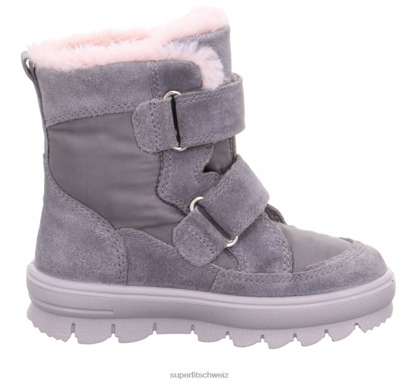 Kleinkinder Stiefel 44B2D694 Superfit Flavia - Stiefel mit Klettverschluss hellgrau