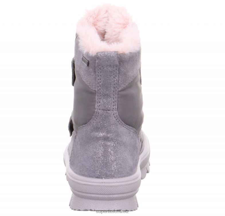 Kleinkinder Stiefel 44B2D694 Superfit Flavia - Stiefel mit Klettverschluss hellgrau