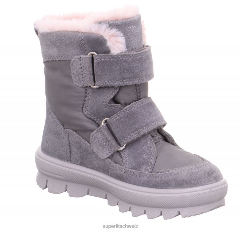 Kleinkinder Stiefel 44B2D694 Superfit Flavia - Stiefel mit Klettverschluss hellgrau