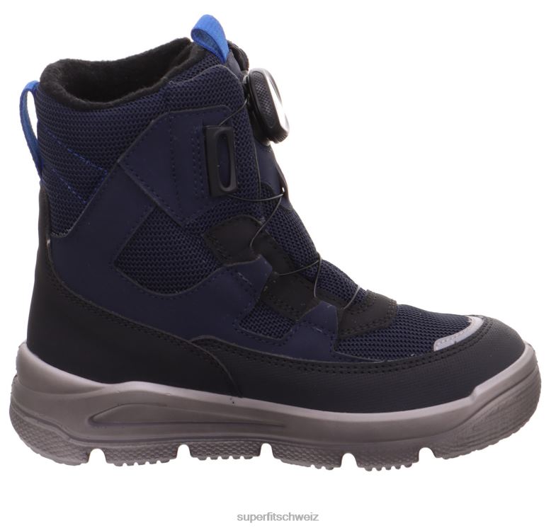 Kleinkinder Stiefel 44B2D697 Superfit Mars - Stiefel mit Boa-Fit-System Schwarz Blau