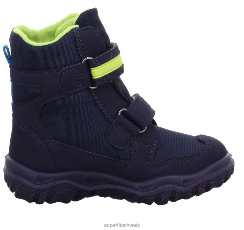 Kleinkinder Stiefel 44B2D699 Superfit Husky - Stiefel mit Klettverschluss Blau Grün