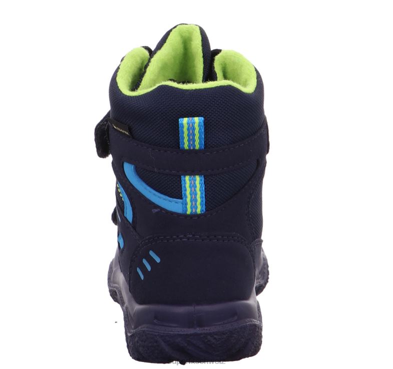 Kleinkinder Stiefel 44B2D699 Superfit Husky - Stiefel mit Klettverschluss Blau Grün