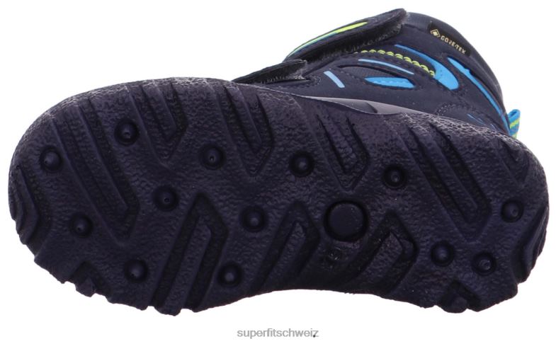 Kleinkinder Stiefel 44B2D699 Superfit Husky - Stiefel mit Klettverschluss Blau Grün