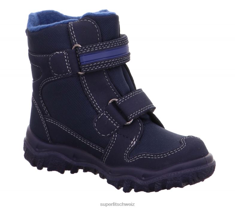 Kleinkinder Stiefel 44B2D700 Superfit Husky - Stiefel mit Klettverschluss Blau