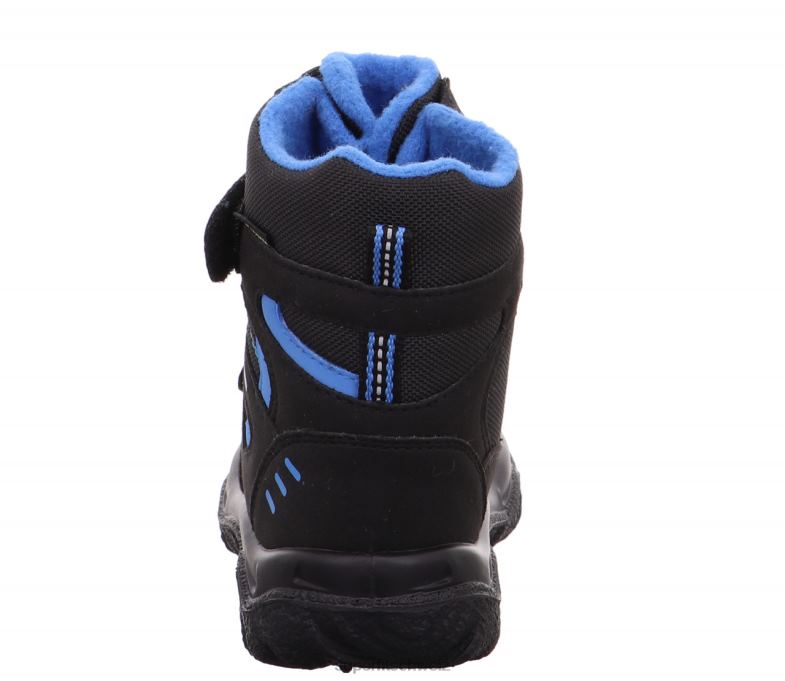 Kleinkinder Stiefel 44B2D701 Superfit Husky - Stiefel mit Klettverschluss Schwarz Blau