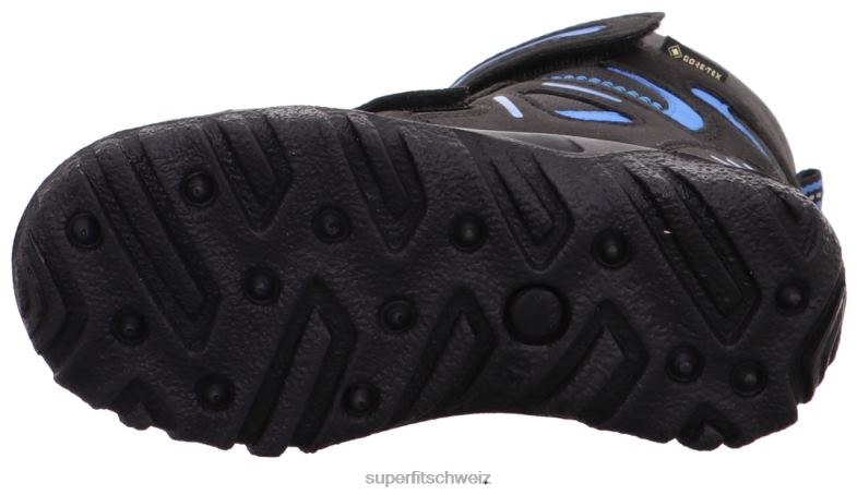 Kleinkinder Stiefel 44B2D701 Superfit Husky - Stiefel mit Klettverschluss Schwarz Blau