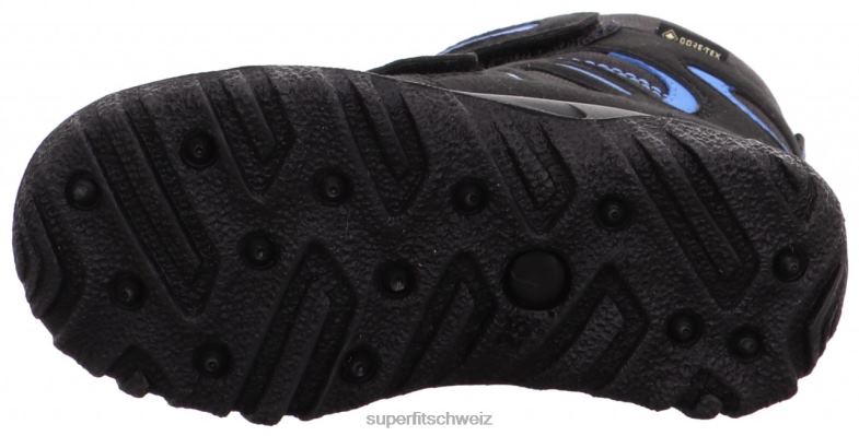 Kleinkinder Stiefel 44B2D701 Superfit Husky - Stiefel mit Klettverschluss Schwarz Blau
