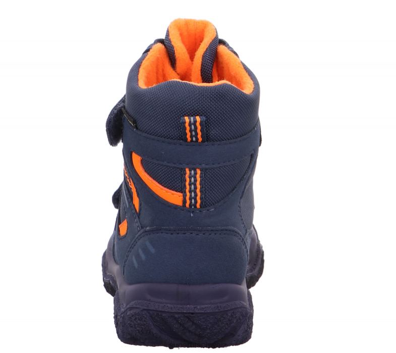 Kleinkinder Stiefel 44B2D702 Superfit Husky - Stiefel mit Klettverschluss blau/orange