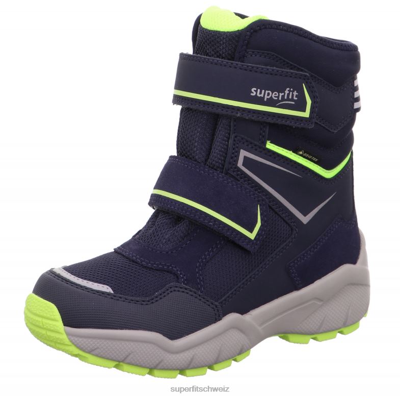 Kleinkinder Stiefel 44B2D703 Superfit culusuk 2.0 - Stiefel mit Klettverschluss Blau Gelb