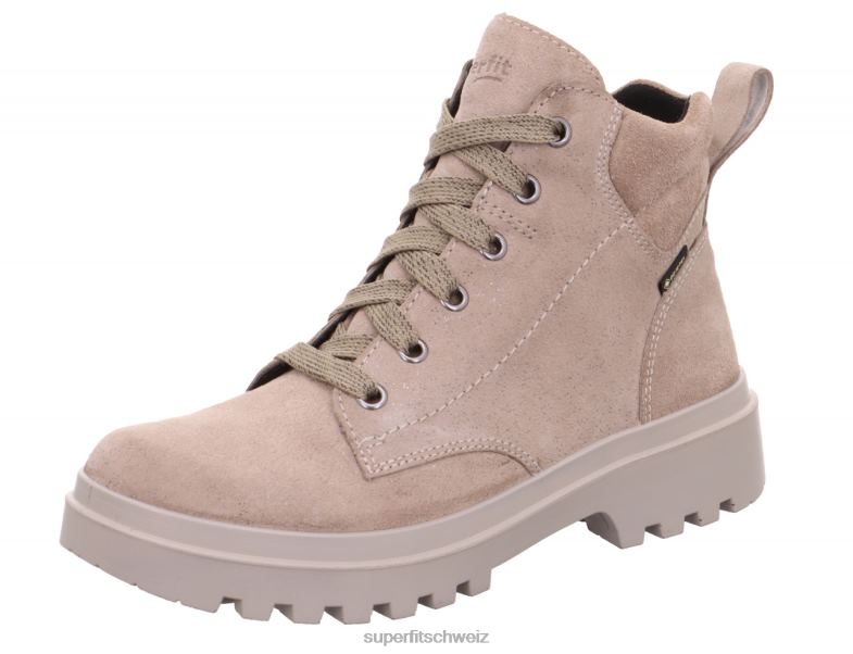 Kleinkinder Stiefel 44B2D704 Superfit Abby – Stiefel mit Reißverschluss Beige