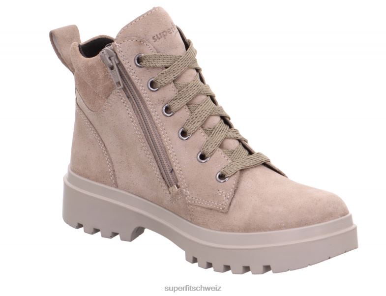 Kleinkinder Stiefel 44B2D704 Superfit Abby – Stiefel mit Reißverschluss Beige
