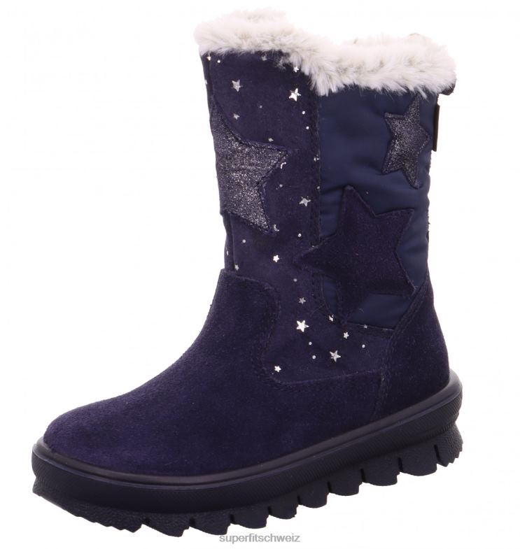 Kleinkinder Stiefel 44B2D706 Superfit Flavia - Stiefel mit Reißverschluss Blau