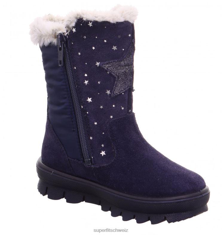 Kleinkinder Stiefel 44B2D706 Superfit Flavia - Stiefel mit Reißverschluss Blau