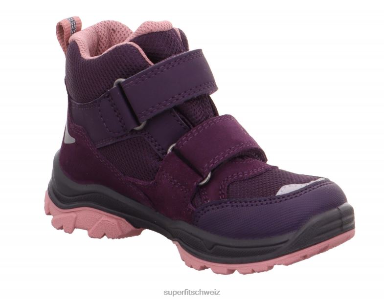 Kleinkinder Stiefel 44B2D707 Superfit Jupiter - Stiefel mit Klettverschluss Purpur Rosa