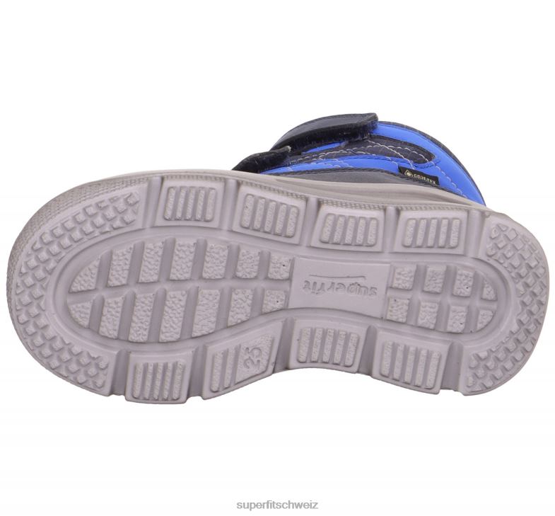 Kleinkinder Stiefel 44B2D708 Superfit Mars - Stiefel mit Klettverschluss blau/hellgrau
