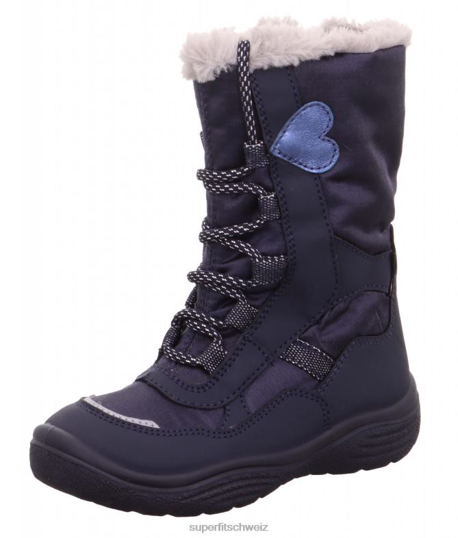 Kleinkinder Stiefel 44B2D709 Superfit Kristall - Stiefel mit Reißverschluss Blau