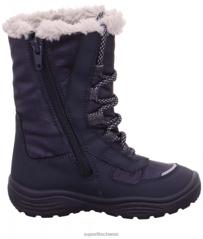 Kleinkinder Stiefel 44B2D709 Superfit Kristall - Stiefel mit Reißverschluss Blau