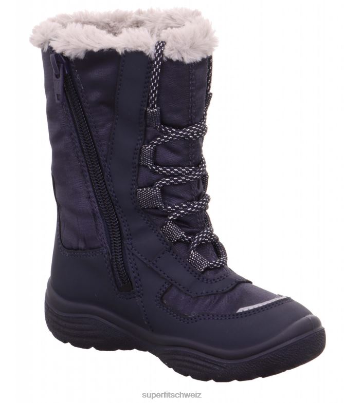 Kleinkinder Stiefel 44B2D709 Superfit Kristall - Stiefel mit Reißverschluss Blau