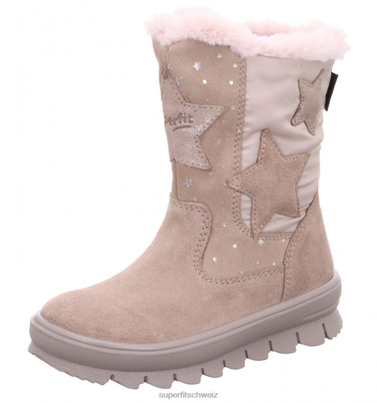 Kleinkinder Stiefel 44B2D713 Superfit Flavia - Stiefel mit Reißverschluss Beige
