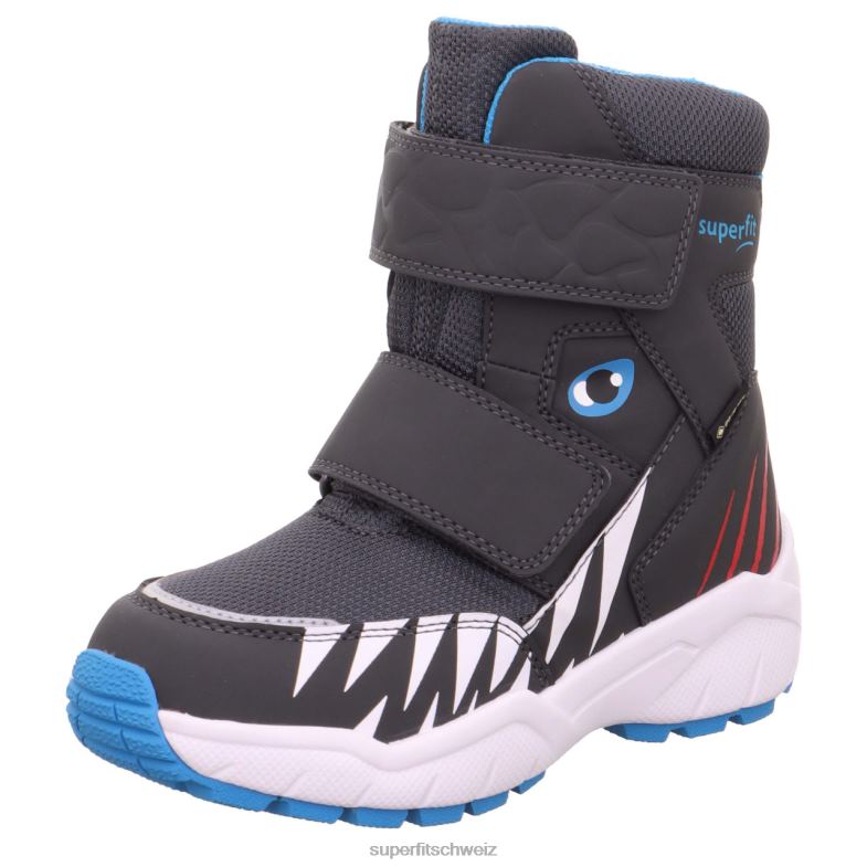 Kleinkinder Stiefel 44B2D716 Superfit culusuk 2.0 - Stiefel mit Klettverschluss grau/türkis