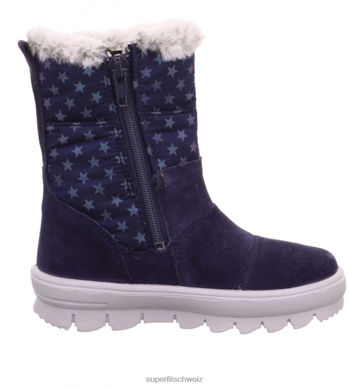 Kleinkinder Stiefel 44B2D720 Superfit Flavia - Stiefel mit Reißverschluss Blau