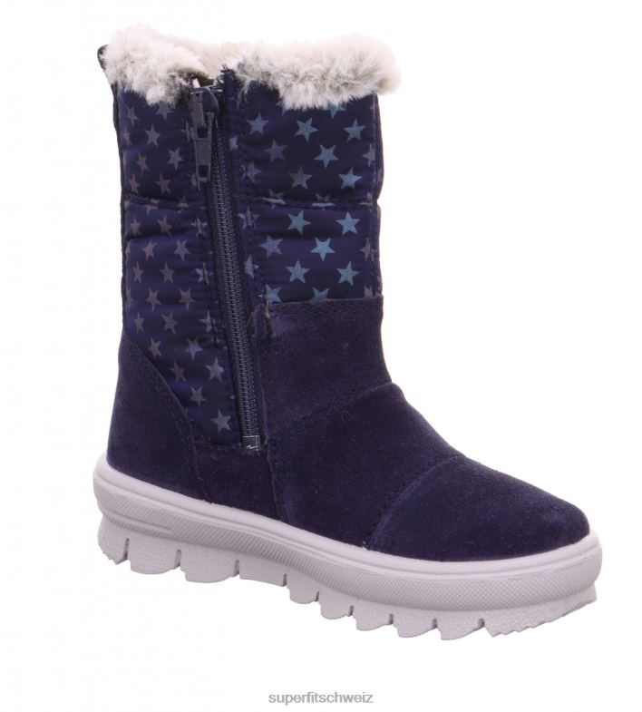 Kleinkinder Stiefel 44B2D720 Superfit Flavia - Stiefel mit Reißverschluss Blau