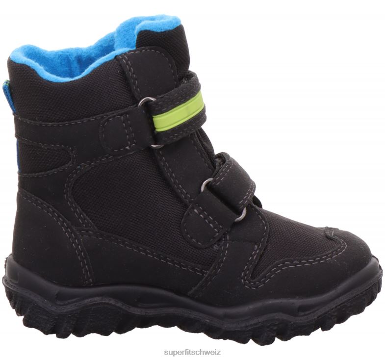 Kleinkinder Stiefel 44B2D723 Superfit Husky - Stiefel mit Klettverschluss Schwarz Blau
