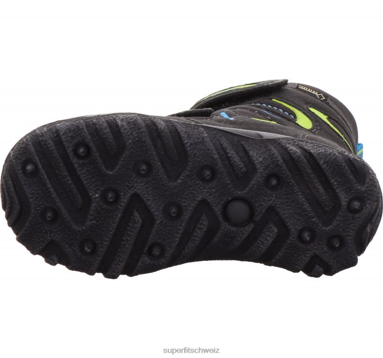 Kleinkinder Stiefel 44B2D723 Superfit Husky - Stiefel mit Klettverschluss Schwarz Blau