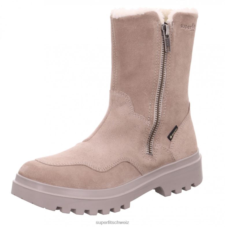 Kleinkinder Stiefel 44B2D729 Superfit Abby – Stiefel mit Reißverschluss Beige