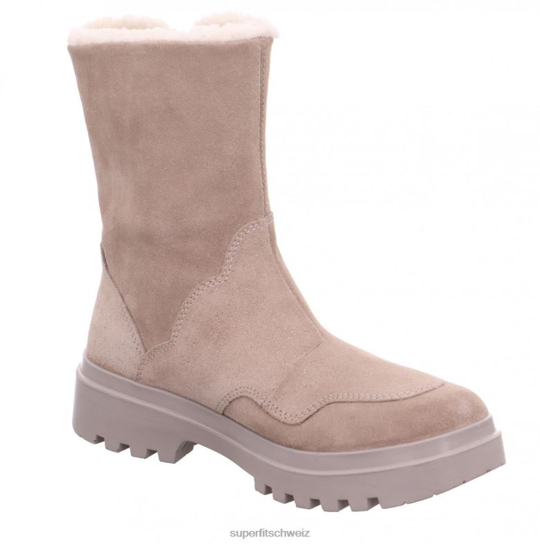 Kleinkinder Stiefel 44B2D729 Superfit Abby – Stiefel mit Reißverschluss Beige