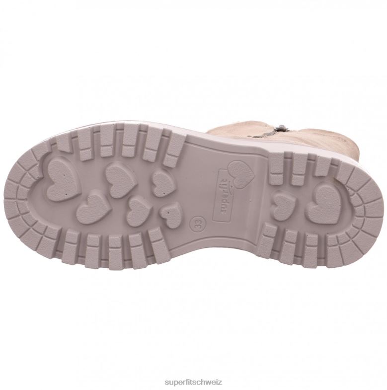 Kleinkinder Stiefel 44B2D729 Superfit Abby – Stiefel mit Reißverschluss Beige