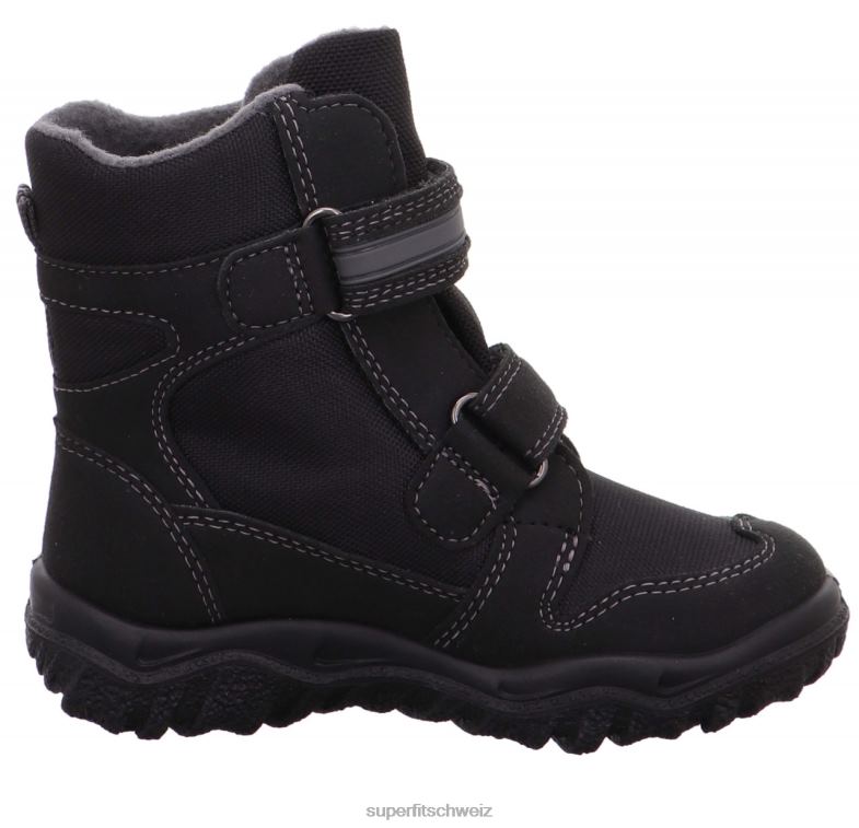 Kleinkinder Stiefel 44B2D731 Superfit Husky - Stiefel mit Klettverschluss schwarzgrau