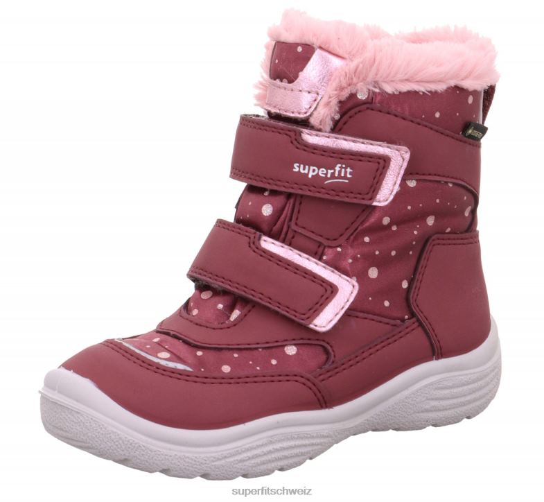 Kleinkinder Stiefel 44B2D732 Superfit Kristall - Stiefel mit Klettverschluss Rosa