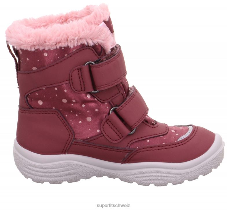 Kleinkinder Stiefel 44B2D732 Superfit Kristall - Stiefel mit Klettverschluss Rosa