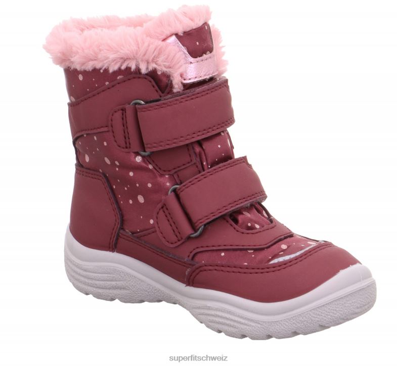 Kleinkinder Stiefel 44B2D732 Superfit Kristall - Stiefel mit Klettverschluss Rosa