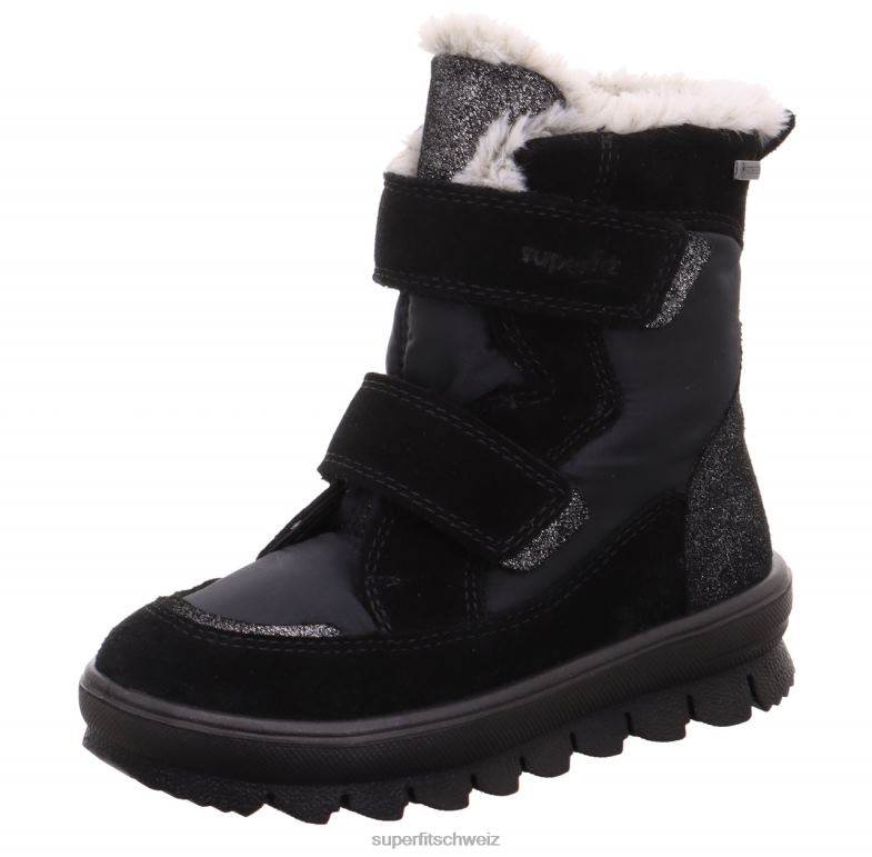 Kleinkinder Stiefel 44B2D733 Superfit Flavia - Stiefel mit Klettverschluss Schwarz