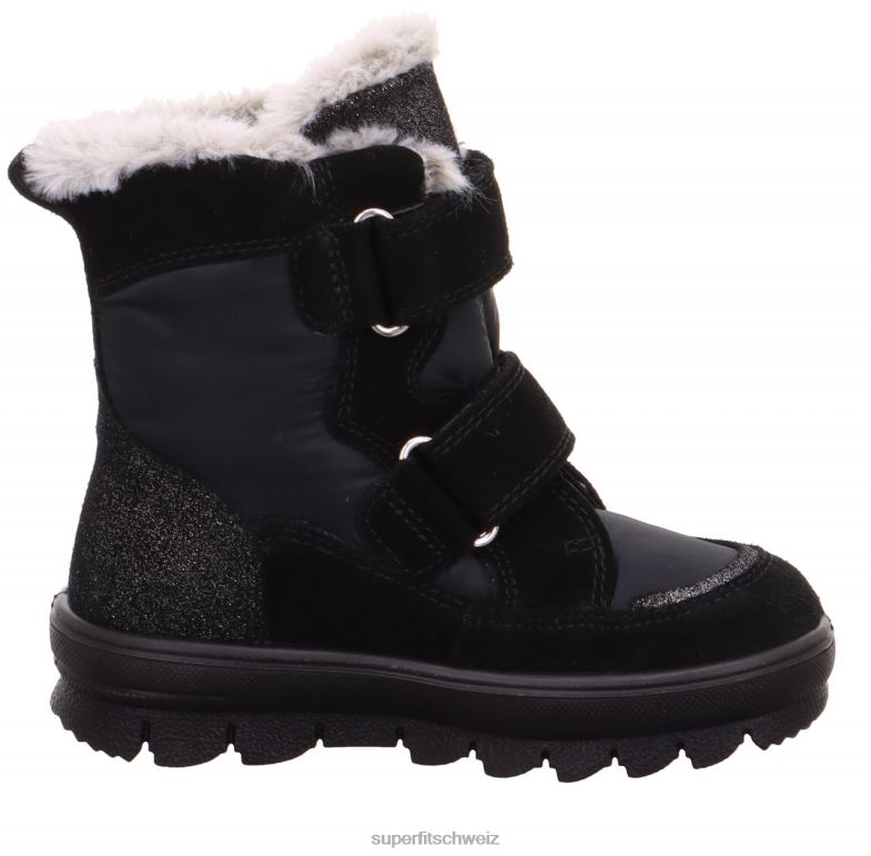 Kleinkinder Stiefel 44B2D733 Superfit Flavia - Stiefel mit Klettverschluss Schwarz