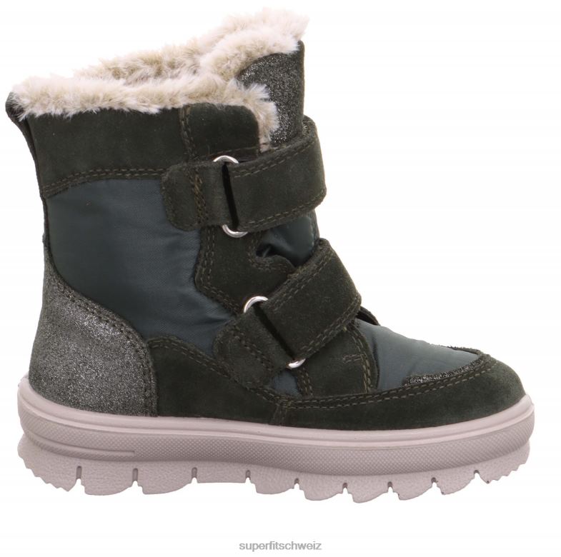 Kleinkinder Stiefel 44B2D734 Superfit Flavia - Stiefel mit Klettverschluss Grün
