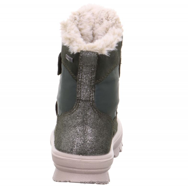 Kleinkinder Stiefel 44B2D734 Superfit Flavia - Stiefel mit Klettverschluss Grün