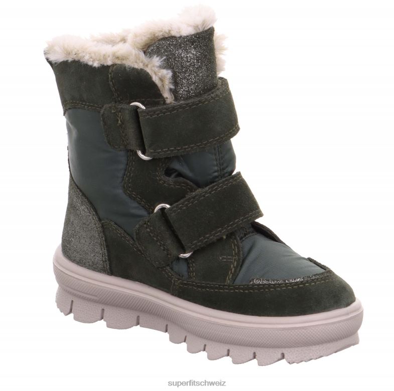 Kleinkinder Stiefel 44B2D734 Superfit Flavia - Stiefel mit Klettverschluss Grün