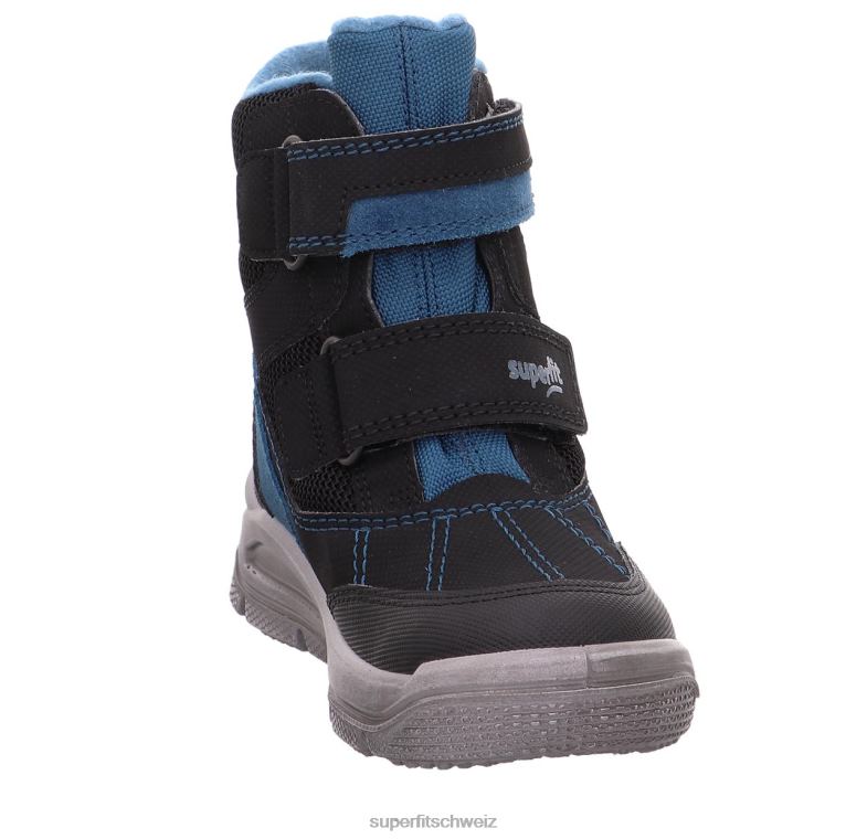 Kleinkinder Stiefel 44B2D735 Superfit Mars - Stiefel mit Klettverschluss Schwarz Blau