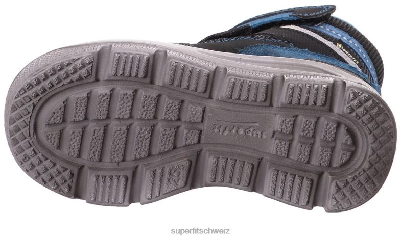 Kleinkinder Stiefel 44B2D735 Superfit Mars - Stiefel mit Klettverschluss Schwarz Blau