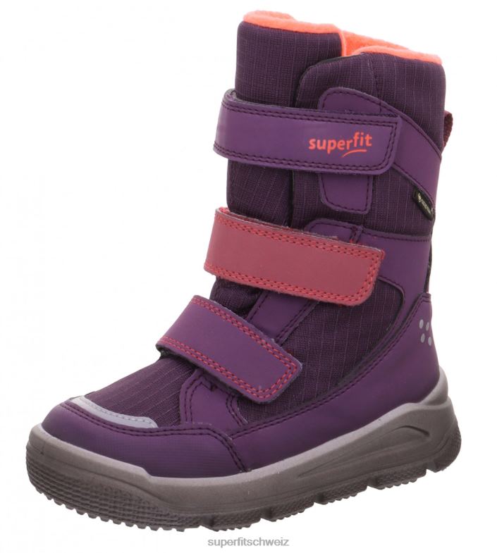 Kleinkinder Stiefel 44B2D736 Superfit Mars - Stiefel mit Klettverschluss Purpur Rosa
