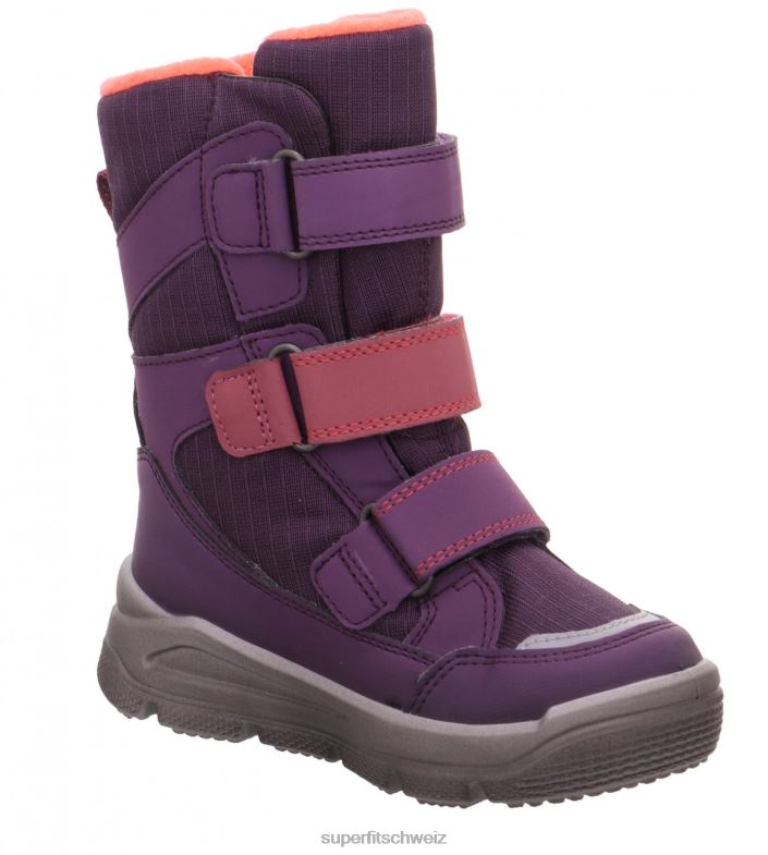 Kleinkinder Stiefel 44B2D736 Superfit Mars - Stiefel mit Klettverschluss Purpur Rosa