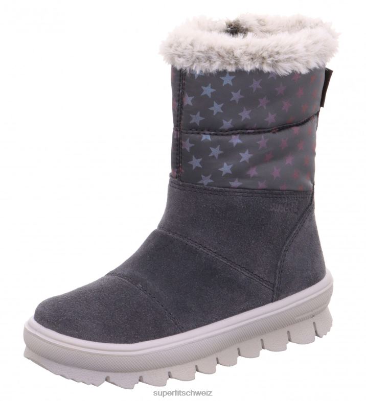 Kleinkinder Stiefel 44B2D737 Superfit Flavia - Stiefel mit Reißverschluss grau