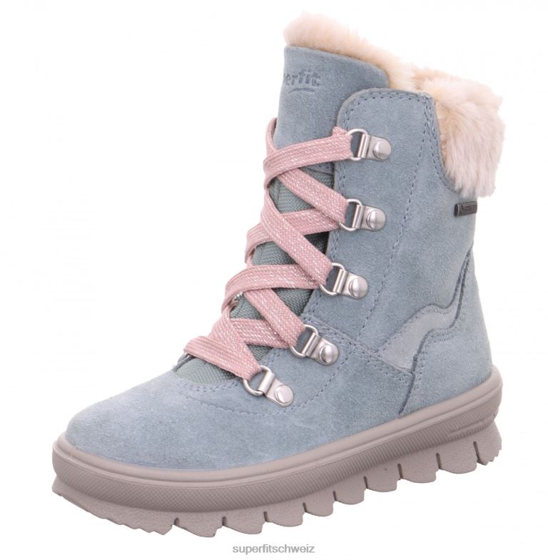 Kleinkinder Stiefel 44B2D738 Superfit Flavia - Stiefel mit Reißverschluss hellgrün/rosa