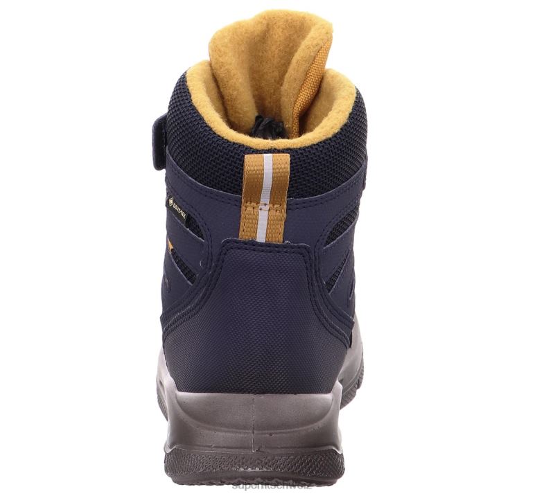 Kleinkinder Stiefel 44B2D739 Superfit Mars - Stiefel mit Klettverschluss Blau Gelb
