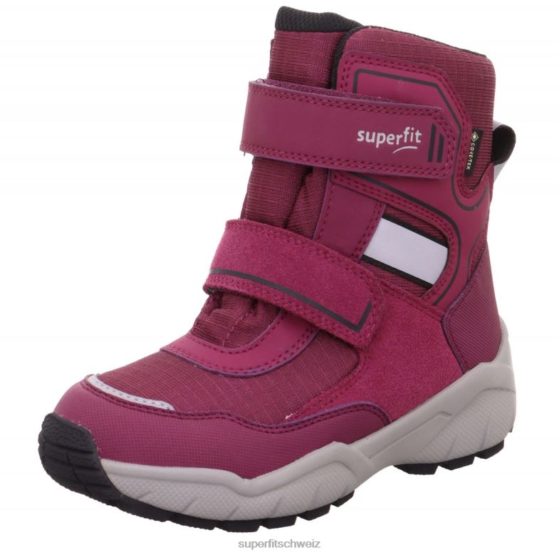 Kleinkinder Stiefel 44B2D742 Superfit culusuk 2.0 - Stiefel mit Klettverschluss rot schwarz