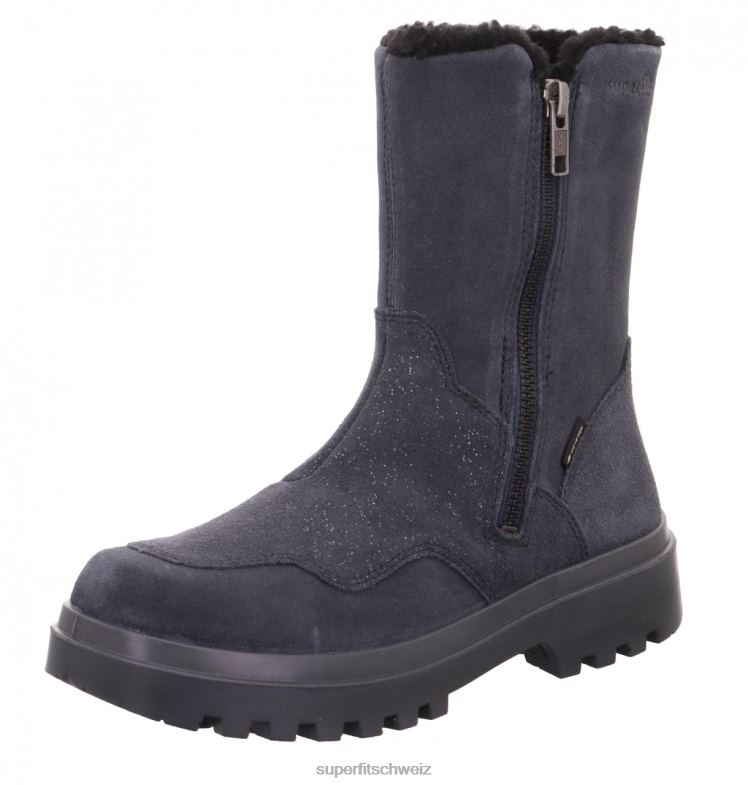 Kleinkinder Stiefel 44B2D745 Superfit Abby – Stiefel mit Reißverschluss grau