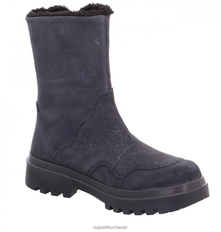 Kleinkinder Stiefel 44B2D745 Superfit Abby – Stiefel mit Reißverschluss grau